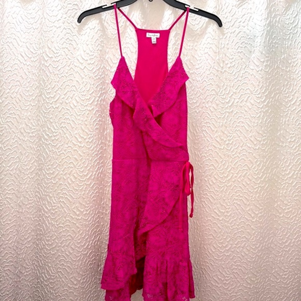 Love Fire Lace Wrap Dress